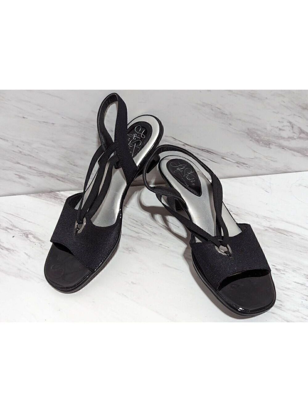 Life Stride Women's Open Toe Soft System Black Fabric Upper Sandal Size 7M